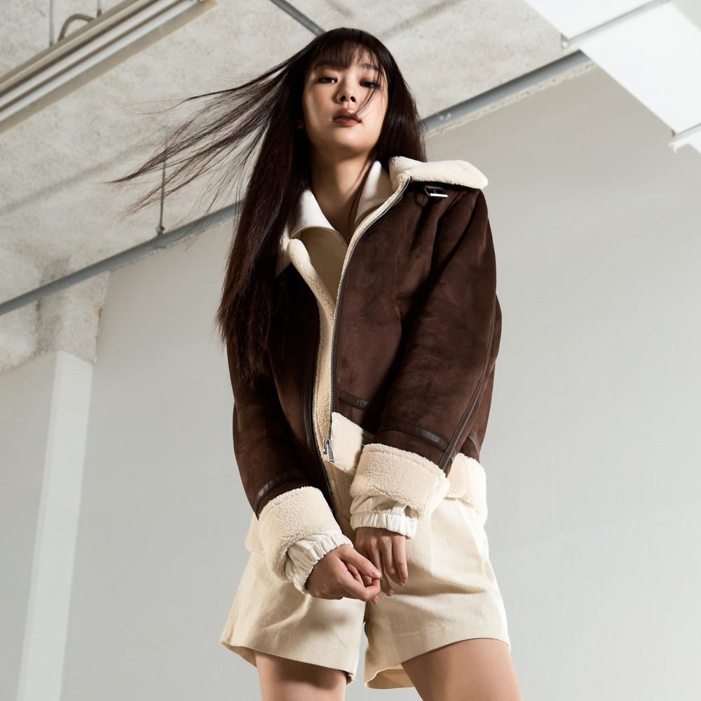 스탠카라 스웨이드 숏 무스탕_MIWJLDV1PC