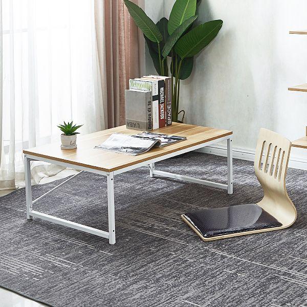 일자형 좌식 컴퓨터 철제 원목 인테리어 테이블 책상