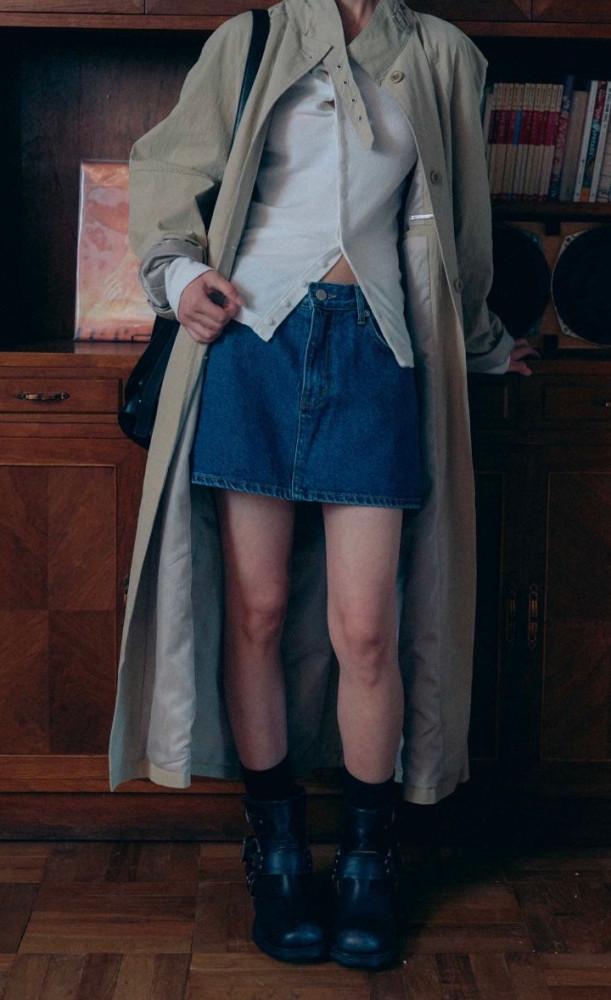 템팅 루즈데님스커트