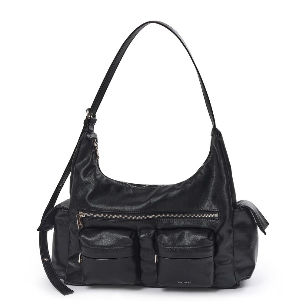 세이모온도 포켓 머그백 pocket mug bag L nappa black 크로스백