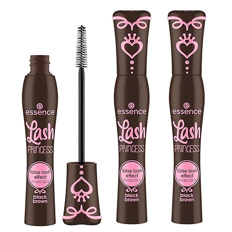 essence | Lash Princess 인조 속눈썹 효과 마스카라 브라운 (3팩) | 강렬한 볼륨, 길이 및 선명도 | 비건, 크루얼티프리 및 파라벤 프리