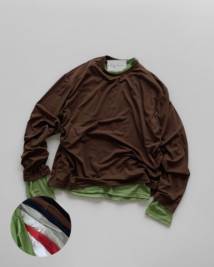 패널라인 롱 슬리브 티셔츠