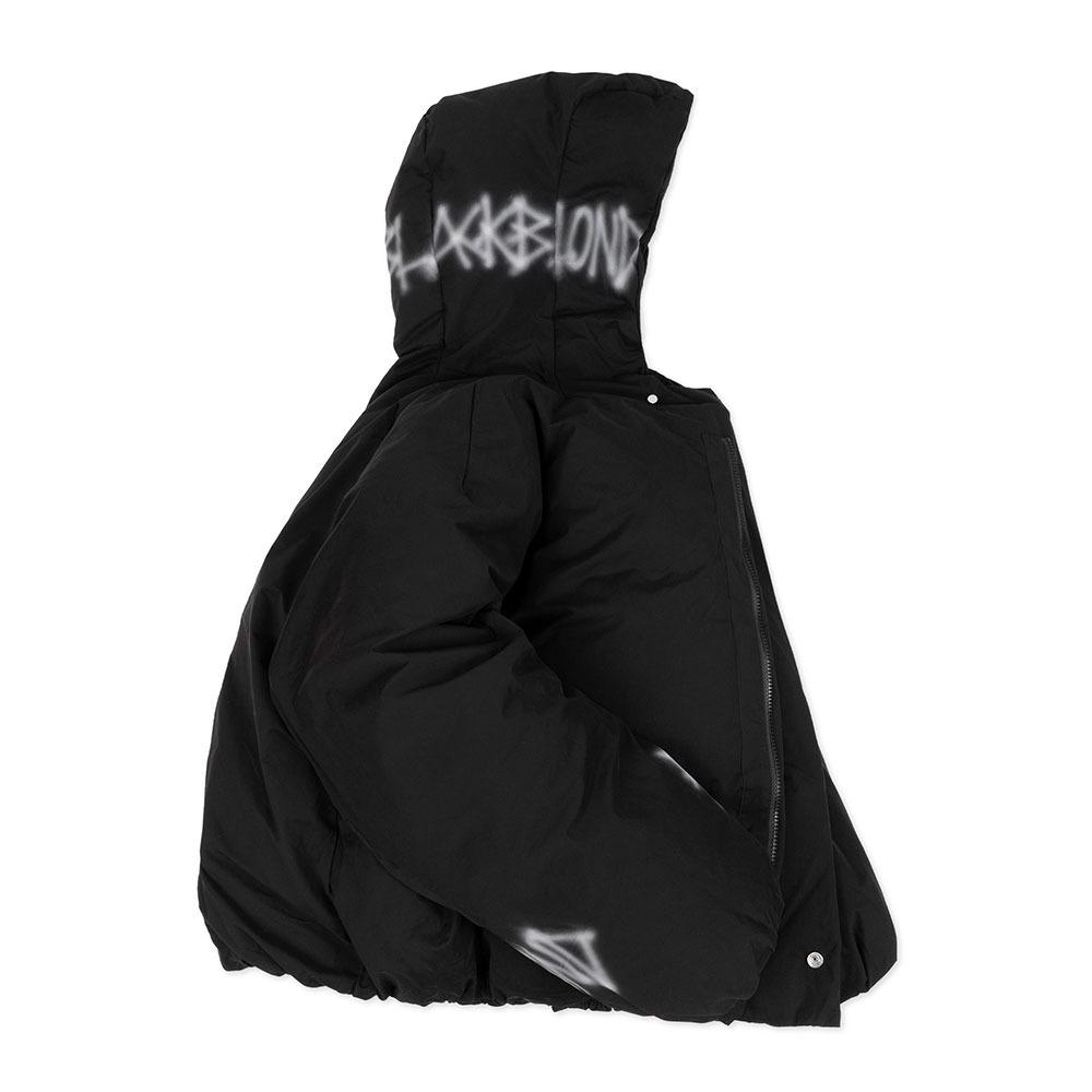 BBD Graffiti Logo Hidden Cuff Puffer Jacket (Black)