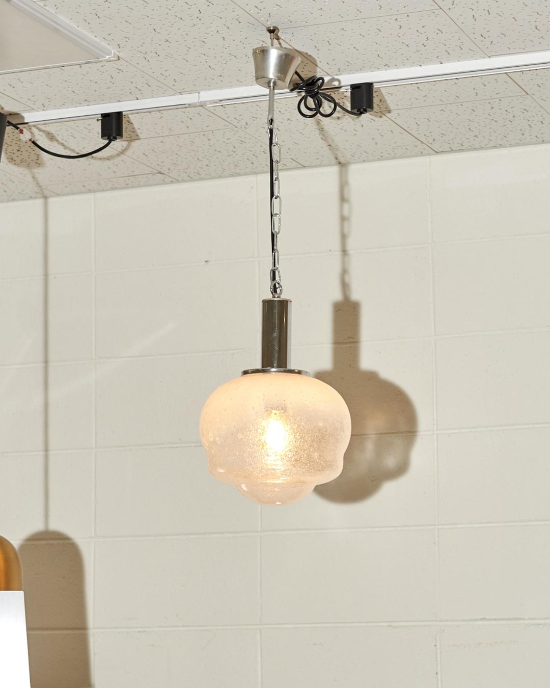 #10187 / Murano Opal Glass Pendant Lamp