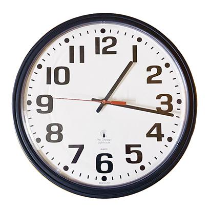 Chicago lighthouse bold clock 14"