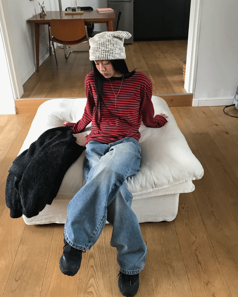 노어슨 OLLA STRIPE SLEEVE T