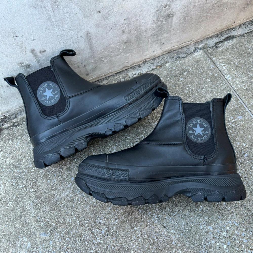 컨버스 레더 올스타 트렉웨이브 사이드고어 하이 가죽 스니커즈 31310830