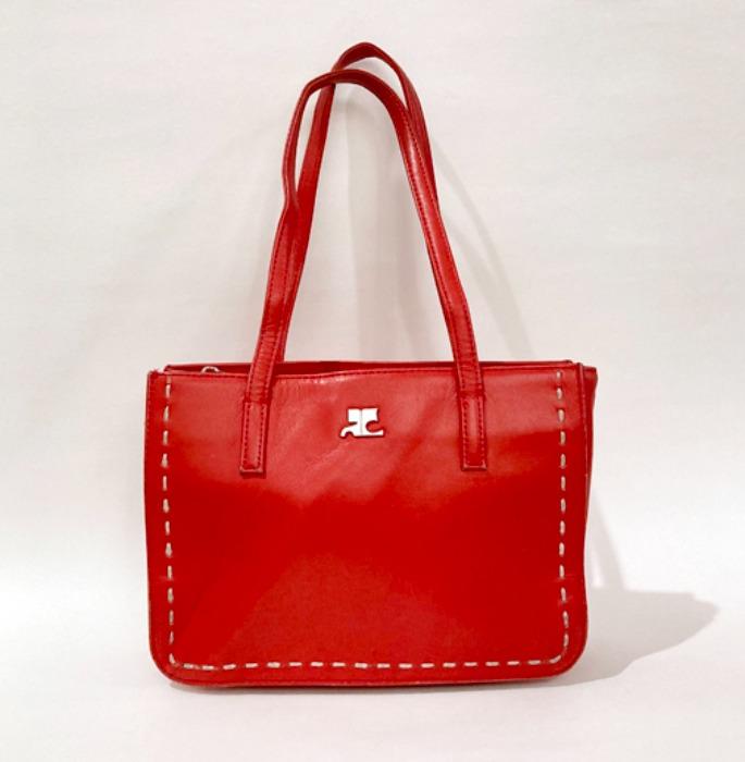 [FRANCE]90s COURREGES 꾸레쥬 leather tote bag.