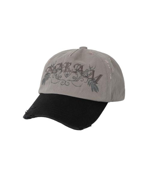 VTG Washed Damage Ball Cap (Black)