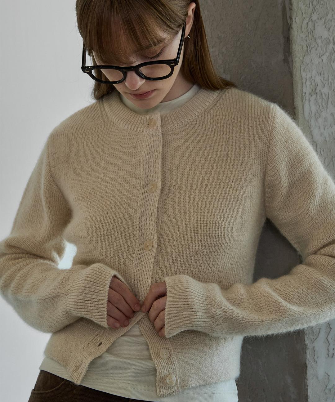 Kidmohair cardigan - Ivory