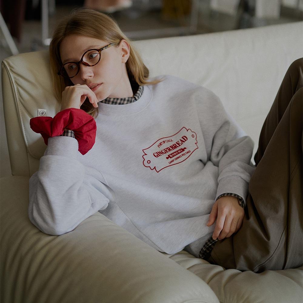 holiday gingerman swaetshirts[기모]_melange gray