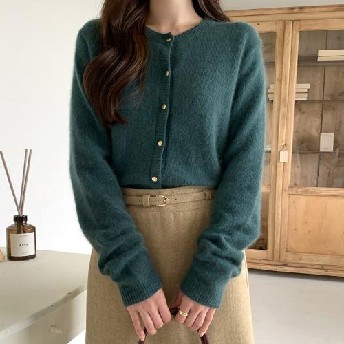 라쿤 30) 리스 라운드 니트 가디건