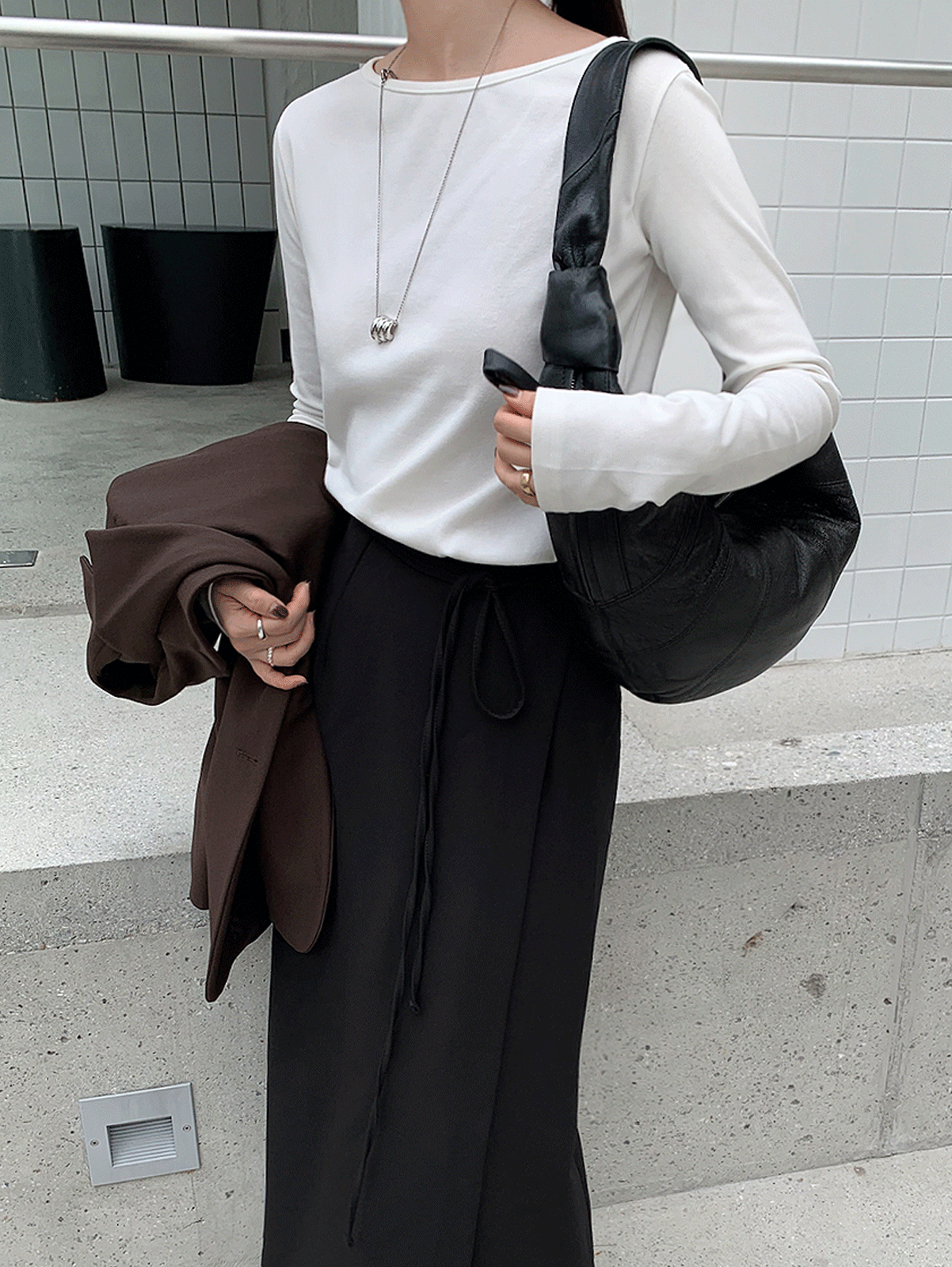 weeve boat neck tee (4color)