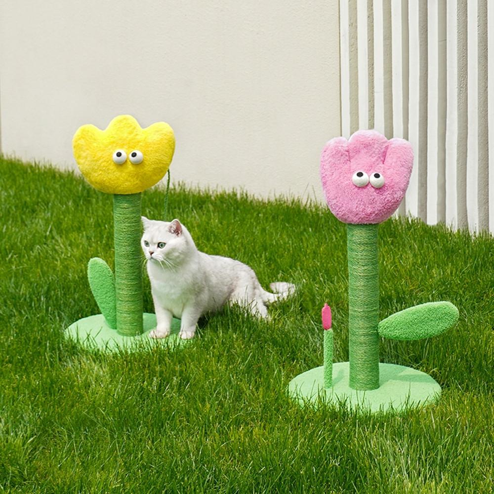 윌비펫 ZEZE 튤립 플라워 고양이 스크래쳐 타워