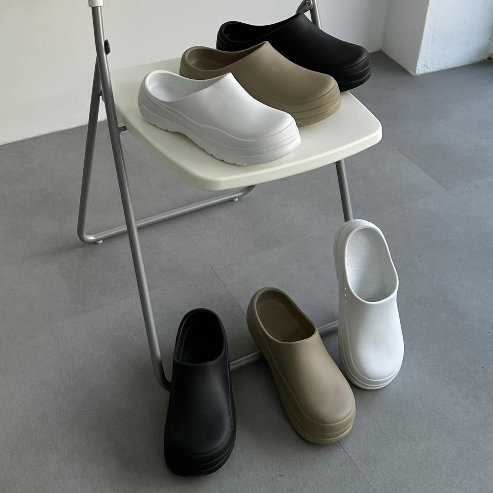 minimal rubber mule - 남자 여자 미니멀 러버 뮬 블로퍼