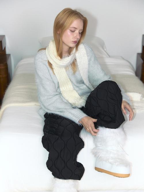 아수라(ASURA)  TASSEL MIX MUFFLER (IVORY) - 사이즈 & 후기 | 무신사