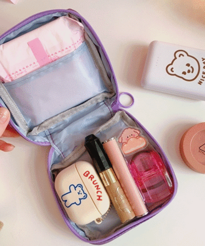 레빗 마스킹테이프 그날엔 생리대 귀여운 토끼 파우치 홈인테리어