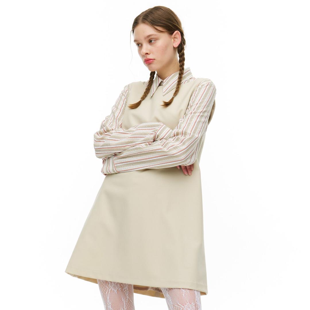 A LINE MINI DRESS_CREAM