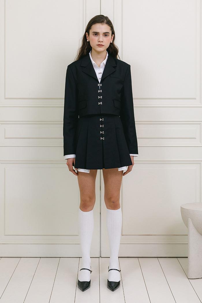 Crop hook jacket (black)