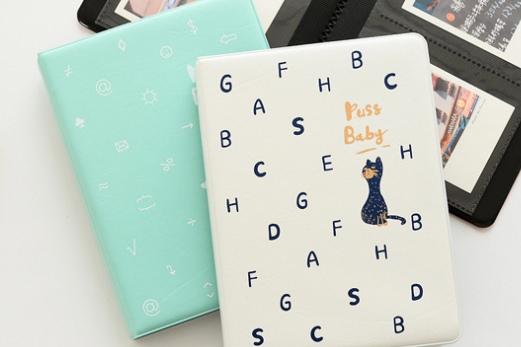 고양이 포켓 앨범 미니 포토북 2x3 폴라로이드 사진첩 (사진72장 보관)