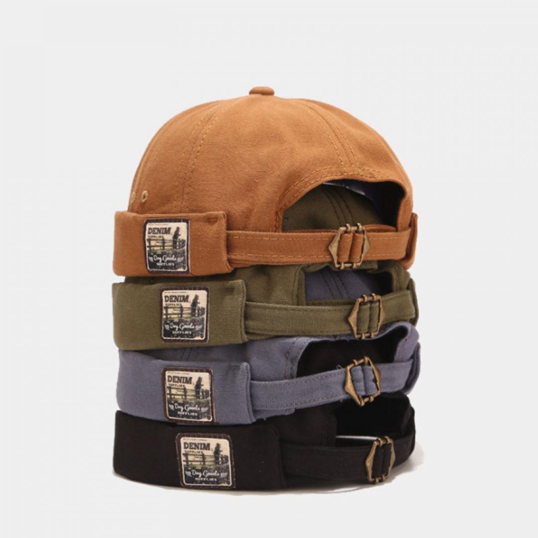 와치캡 데님데님 댄디 레옹 면 린넨 숏 비니 여성 남자 봄 여름 챙없는 모자