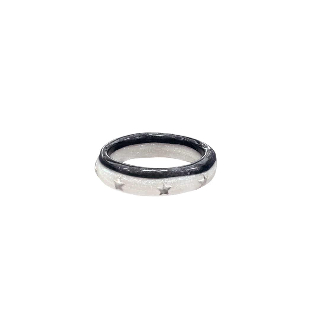 star two track ring-black