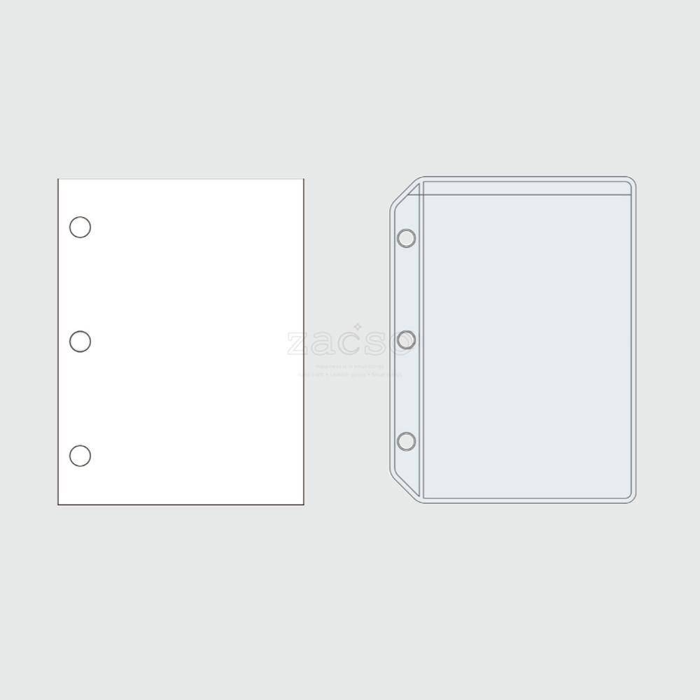 미니 3공 다이어리 바인더 속지 (무지/카드홀더)
