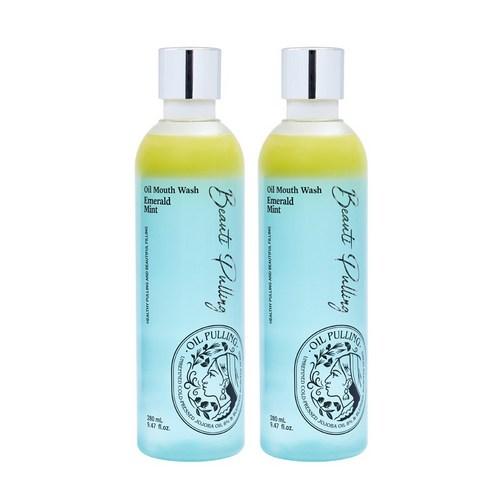 동국제약 뷰티풀링 오일가글 (에메랄드민트) 280ml 구취제거 오일풀링 디톡스가글 잇몸질환예방 구강케어, 280ml, 2개