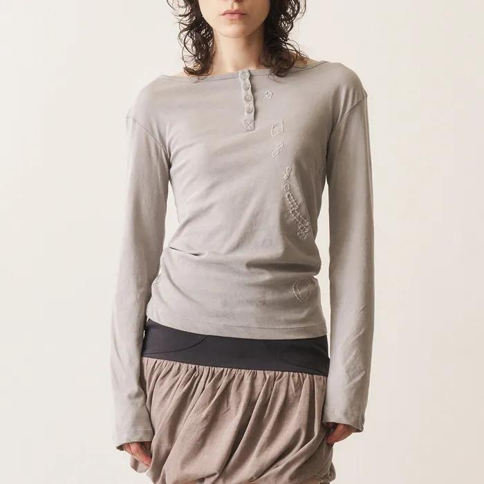 Stitch Henley Tee, Dim