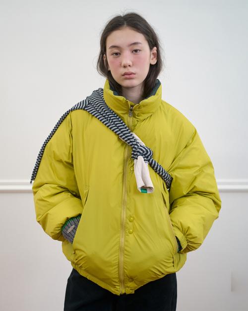 280. 리버시블 덕다운 점퍼 _ 챠콜옐로우