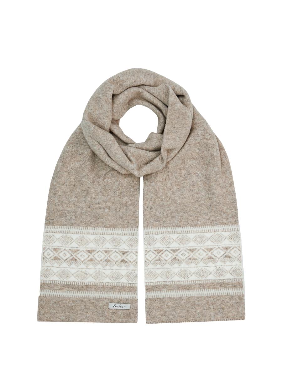 노르딕 울 머플러 [BEIGE]