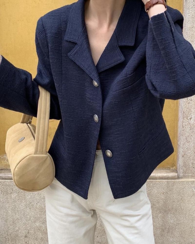 (막장30%SALE/당일) OVERTAKE 오버테이크 레이븐 트위드 숏자켓 (2color)