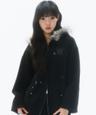 [KUROMI] FUR HOOD ZIPUP(BLACK)