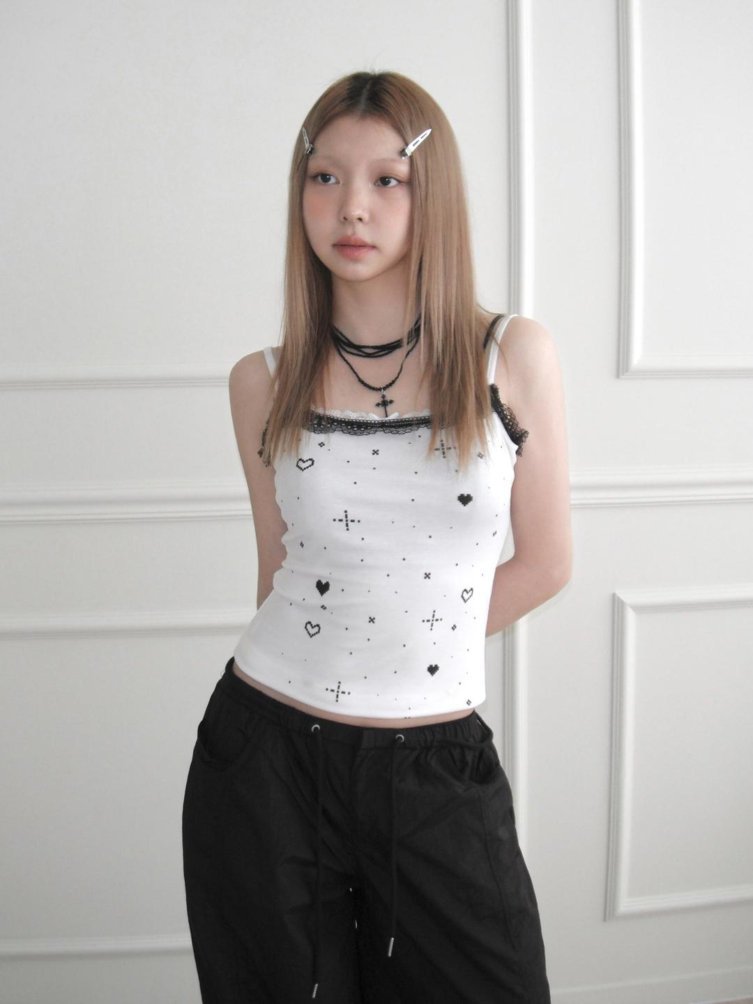 하트 키라키라 레이스 나시