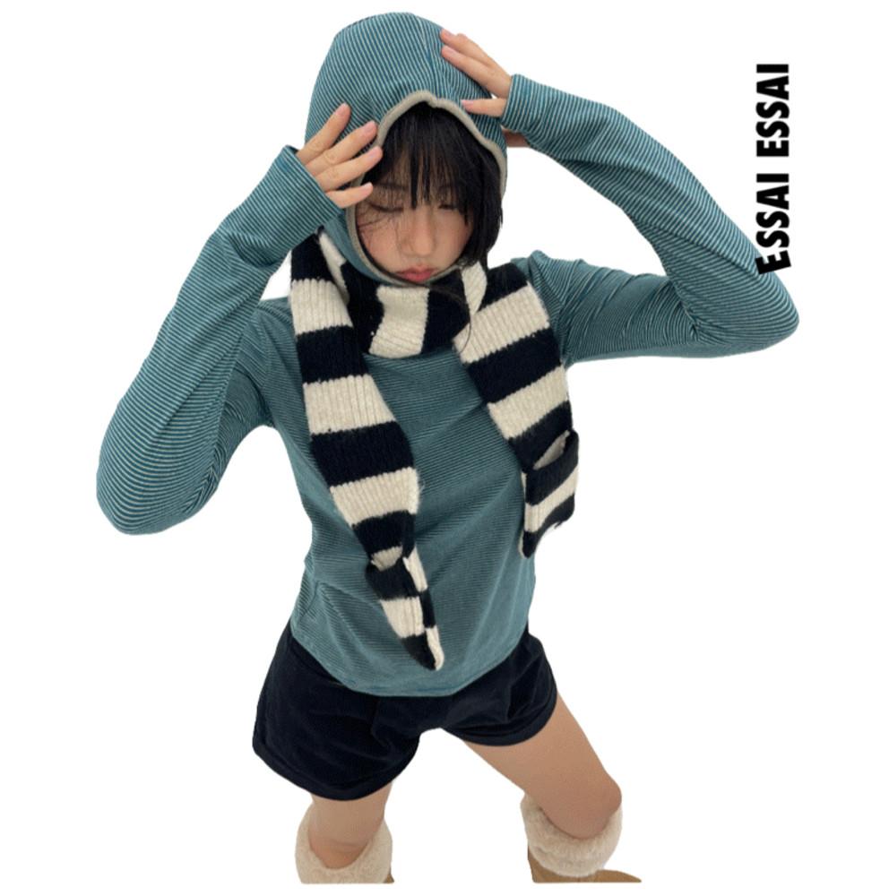 기모 워머 바라클라바 단가라 후드티(3cols)