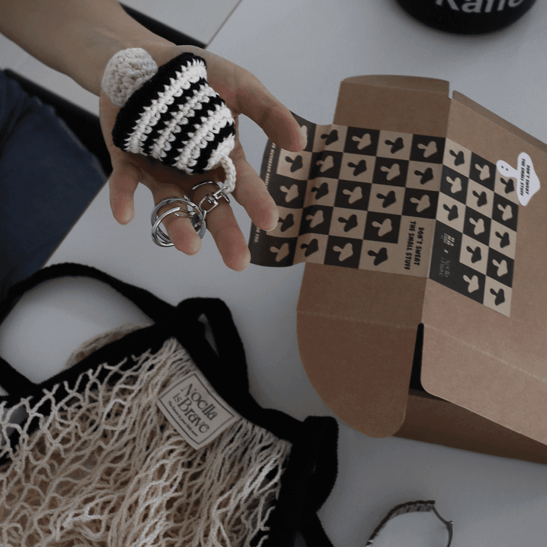 [29CM단독][나박샵X노엘라]마르쉐백&버섯 립파우치 세트