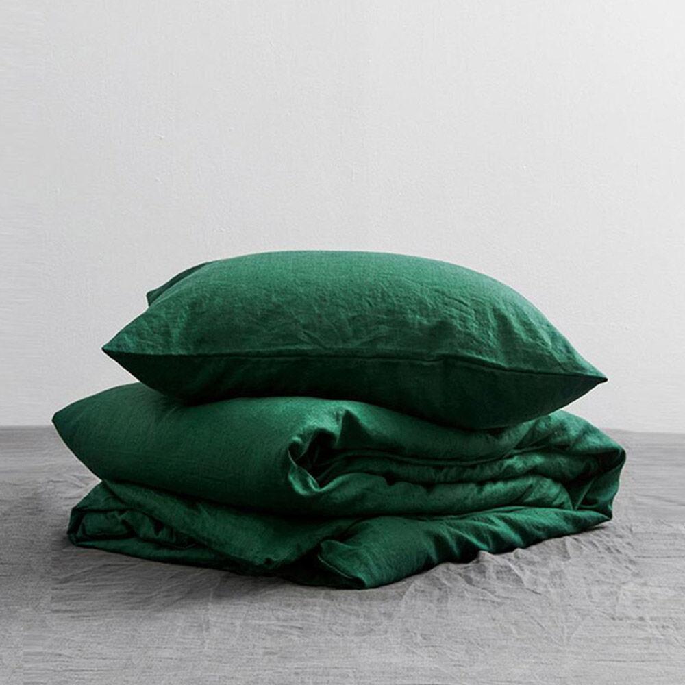 프리미엄리넨 침구세트 딥그린