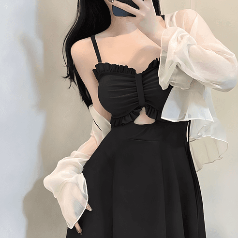 에쉬울프 모노키니 가디건 세트 체형커버 수영복 원피스 - 수영복/비키니 | 쿠팡