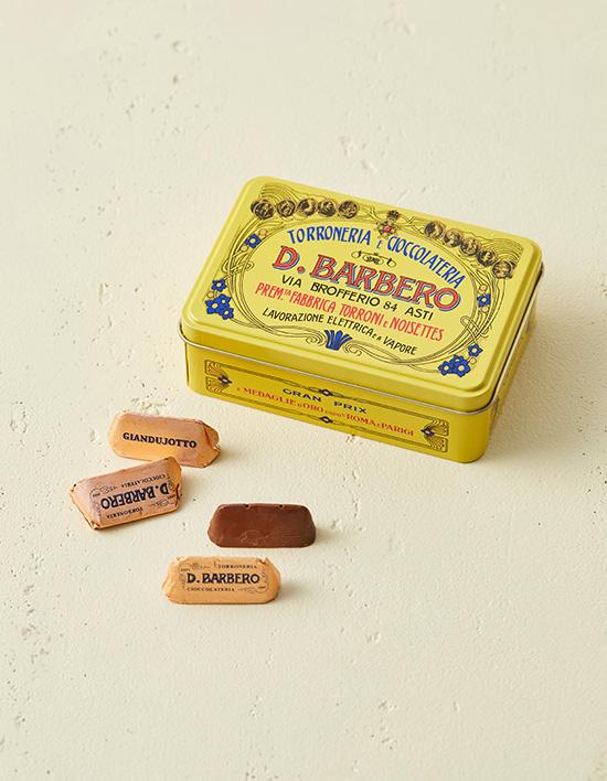 [디 바르베로] 잔두야 초콜릿 옐로우 틴 105g