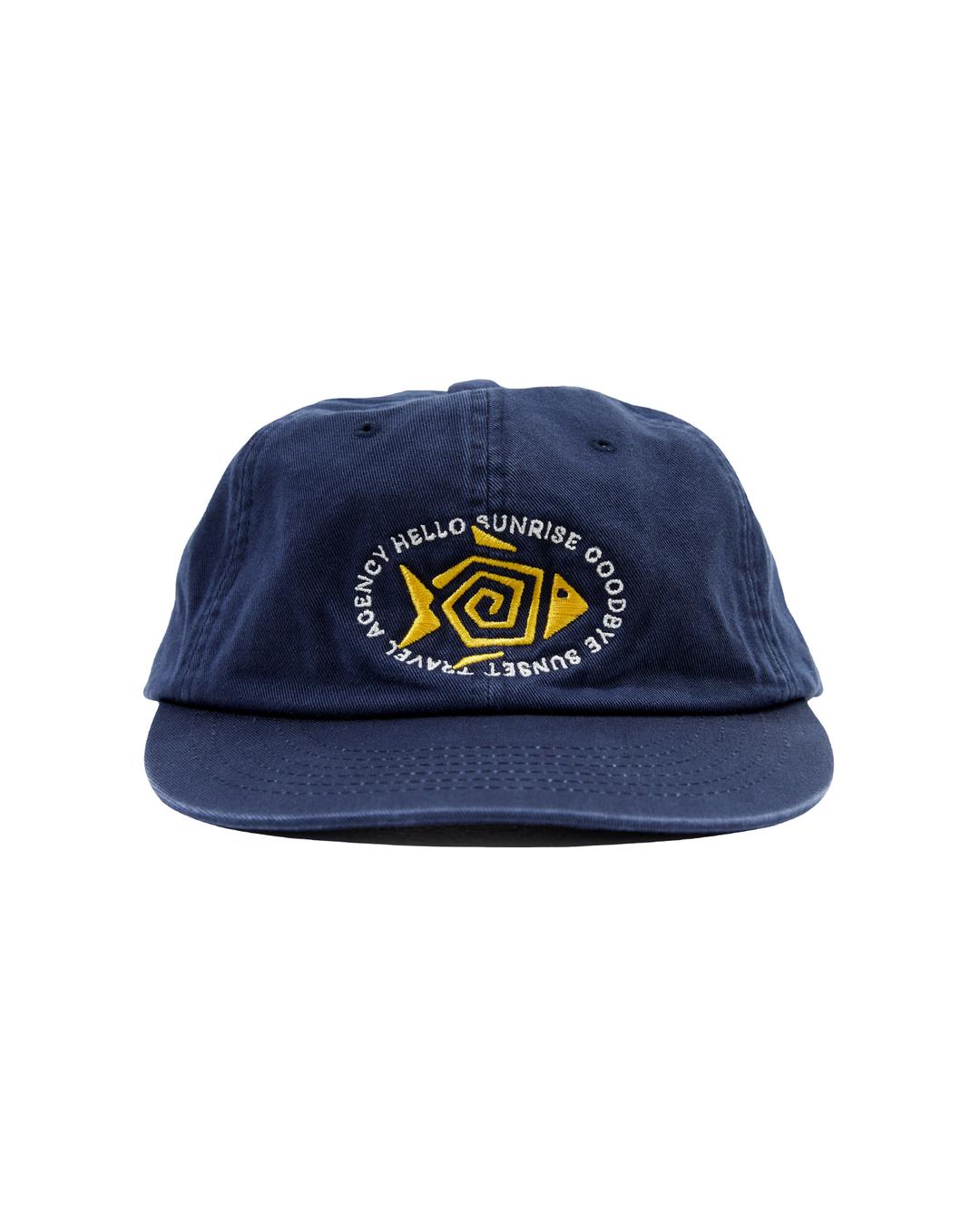 Fish Oval Logo Relaxed Fit 6P Cap_Navy