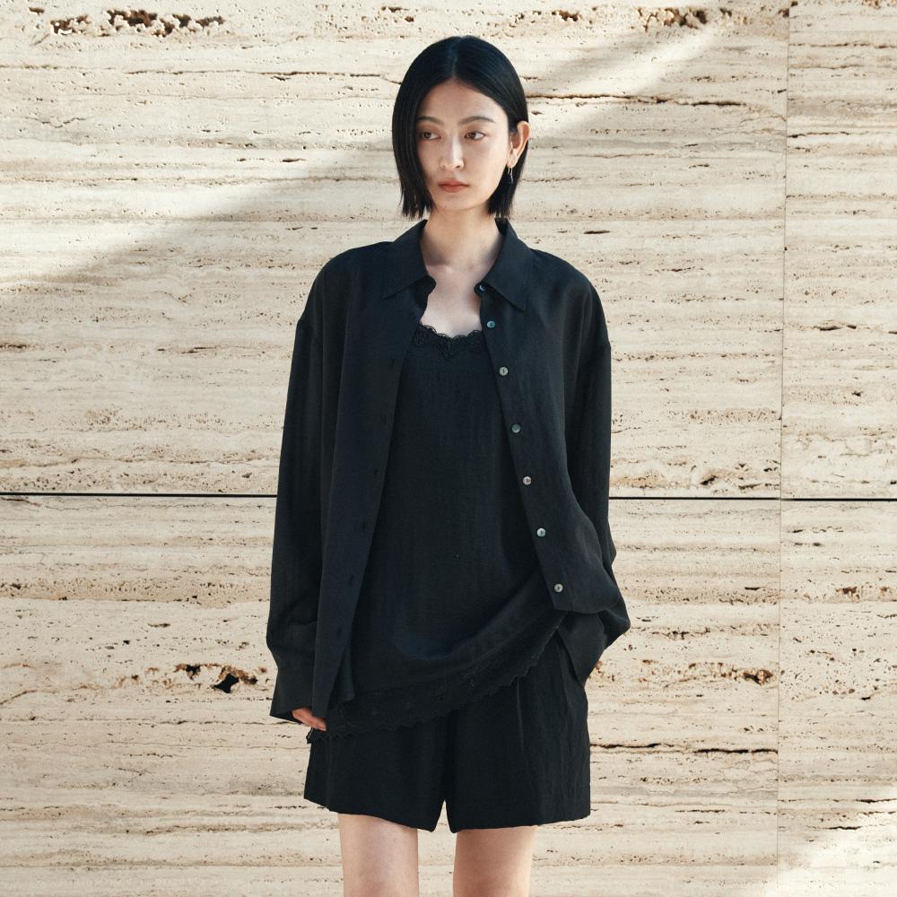 SITP5278 소프트 쉬어 썸머 셔츠_Black