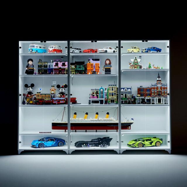 트리니 모듈 장식장 확장형 유리 레고 피규어 진열장 수납장