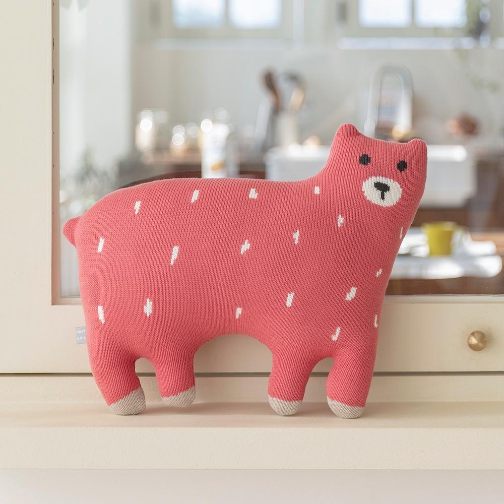 포근한 꿈꾸는 친구 곰 니트 인형 자니 Pink