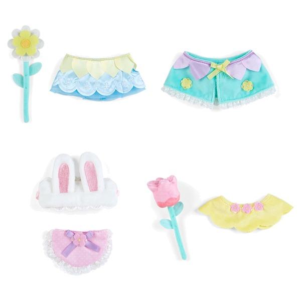 산리오 피탓토 프렌즈 봄 코디 M사이즈 갈아 입히는 옷 : 원피스, 케이프, 턱받이, 꽃