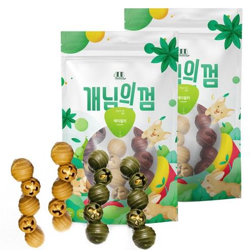 개님의상점 개님의껌 캐터필러 노즈워크 덴탈껌, 브로콜리 + 사과 ..., 100g, 2개 - 덴탈껌 | 쿠팡