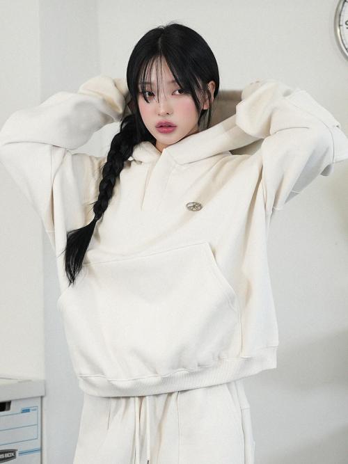 리마지(REMAGIE)  Oversized pocket hoodie (ivory) - 사이즈 & 후기 | 무신사