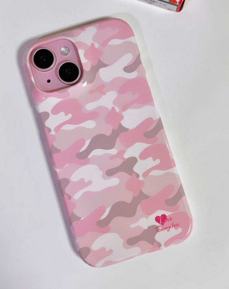 브라운 핑크 카모 슬림하드 폰케이스 아이폰5