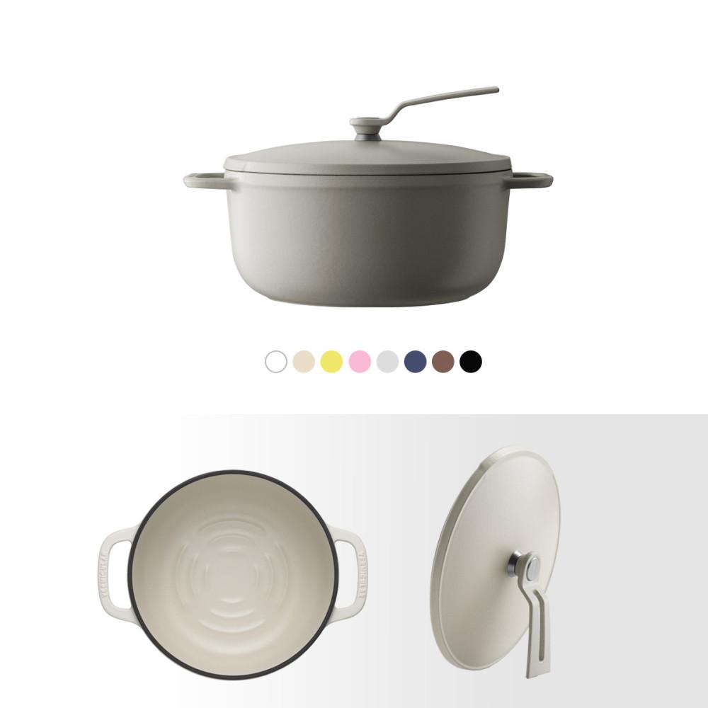 [버미큘라] 신제품 오븐팟2 22cm 무쇠 주물냄비 셀프스텐딩핸들