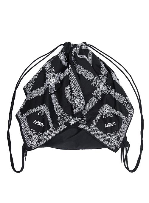Nonmainstream Bandana Drawsting Bag [BLACK]