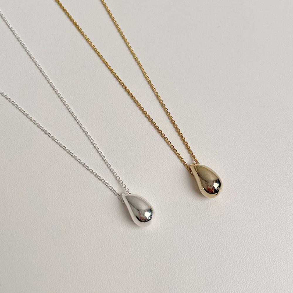925 실버 볼드 물방울 목걸이